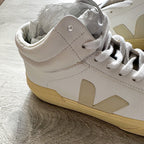 VEJA Minotaur White Leather High Top Trainers - House Of Huntington
