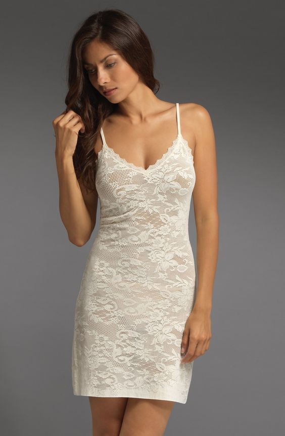 Pain De Sucre Ecru White French Lace Slip Dress In Jasun