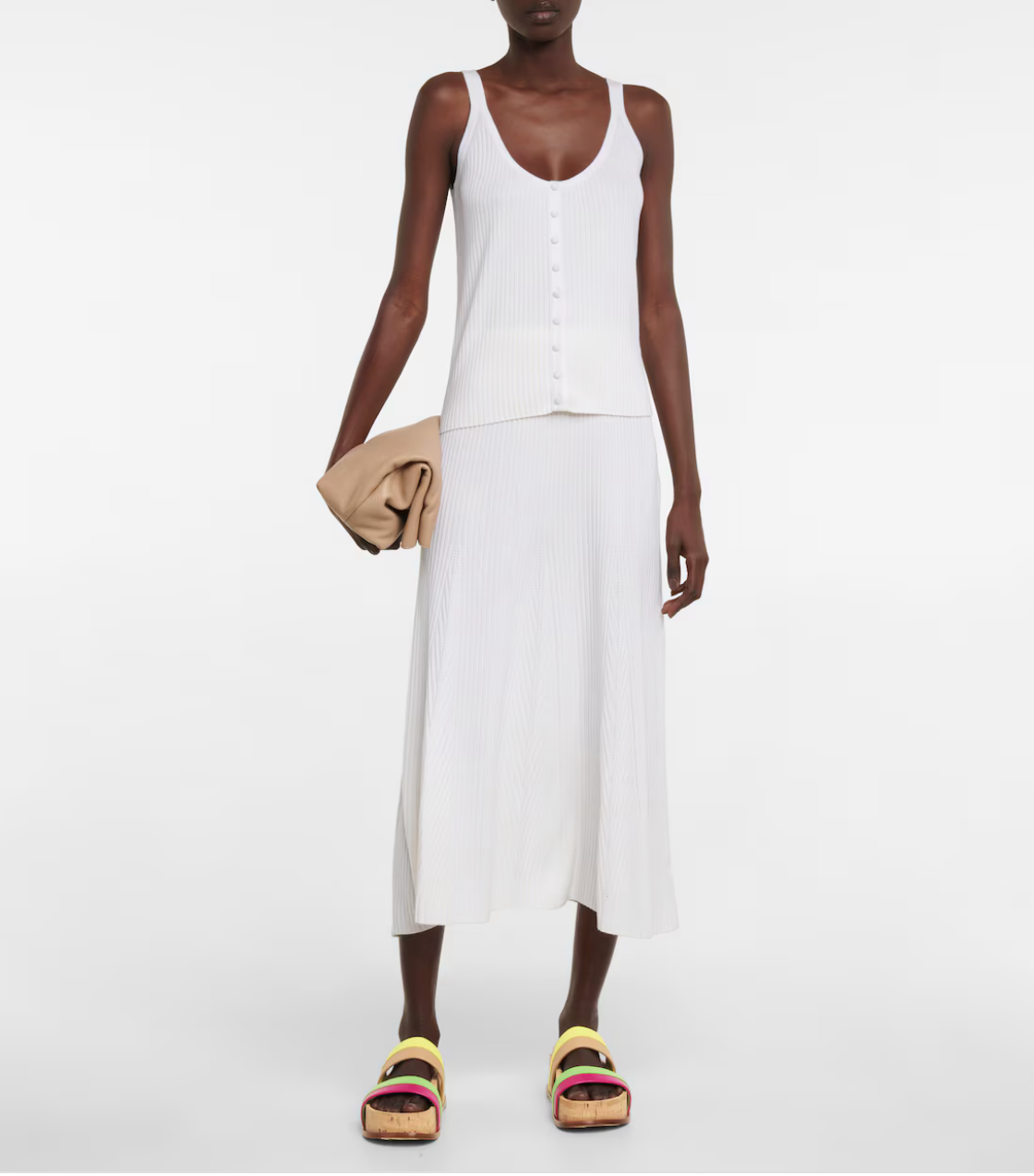 GABRIELA HEARST Striker Multicolour Stripe Strap Summer Sandals