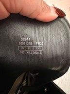 Stuart Weitzman Pearl Crystal Buckle Embellished Lace-up Black Leather Boots