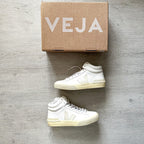 VEJA Minotaur White Leather High Top Trainers - House Of Huntington
