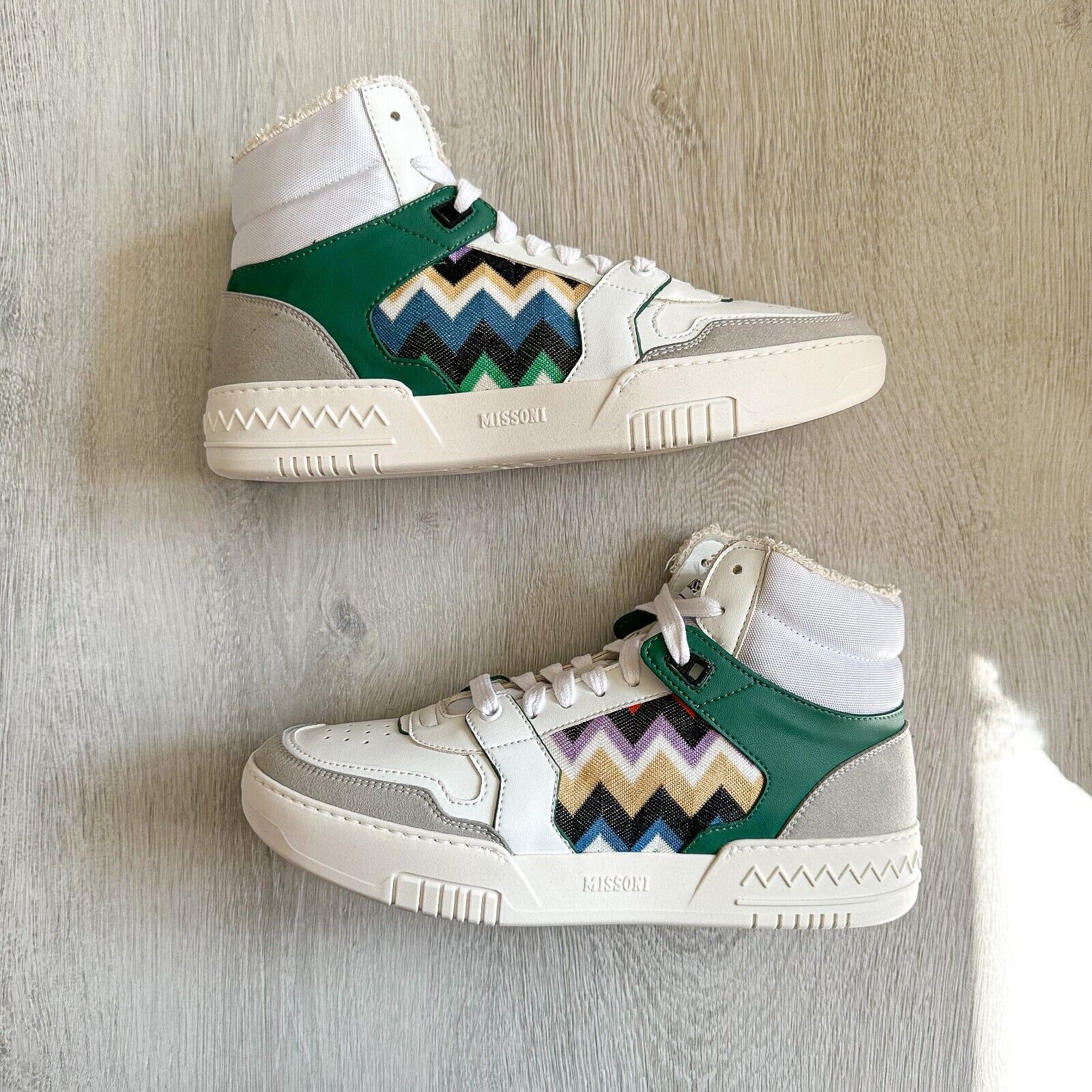 MISSONI Basket Zigzag Chevron Multicolour ACBC Trainers Sneakers + MISSONI Bag