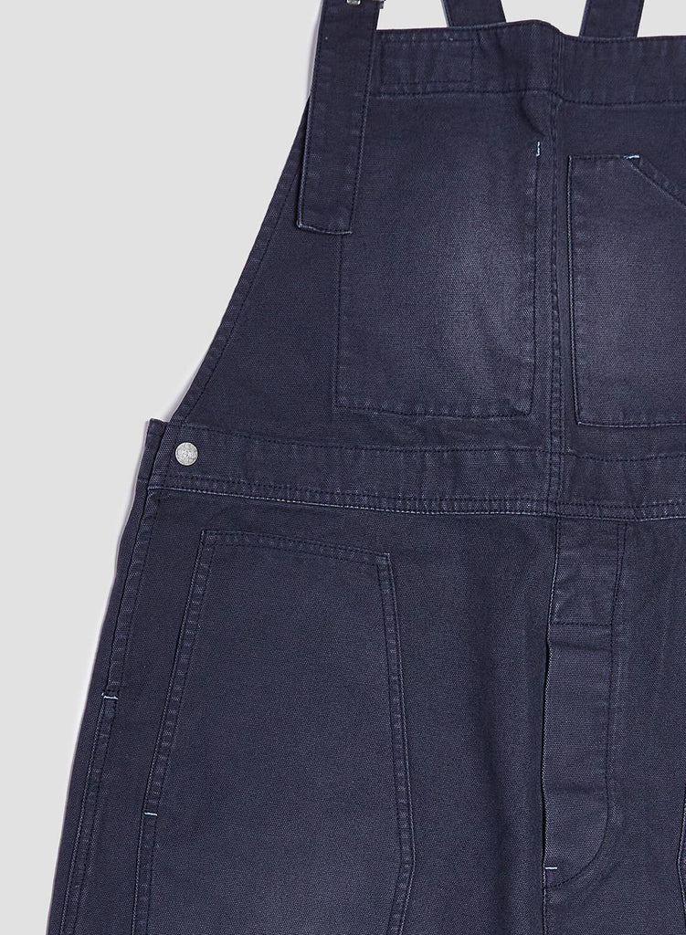 Nigel Cabourn Lybro Cotton Canvas Dungarees In Navy Blue