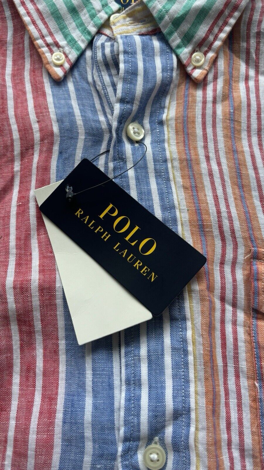 Polo Ralph Lauren Linen Multicoloured Striped Slim Fit Shirt