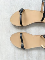 GABRIELA HEARST Steward Black Leather Slingback Sandals