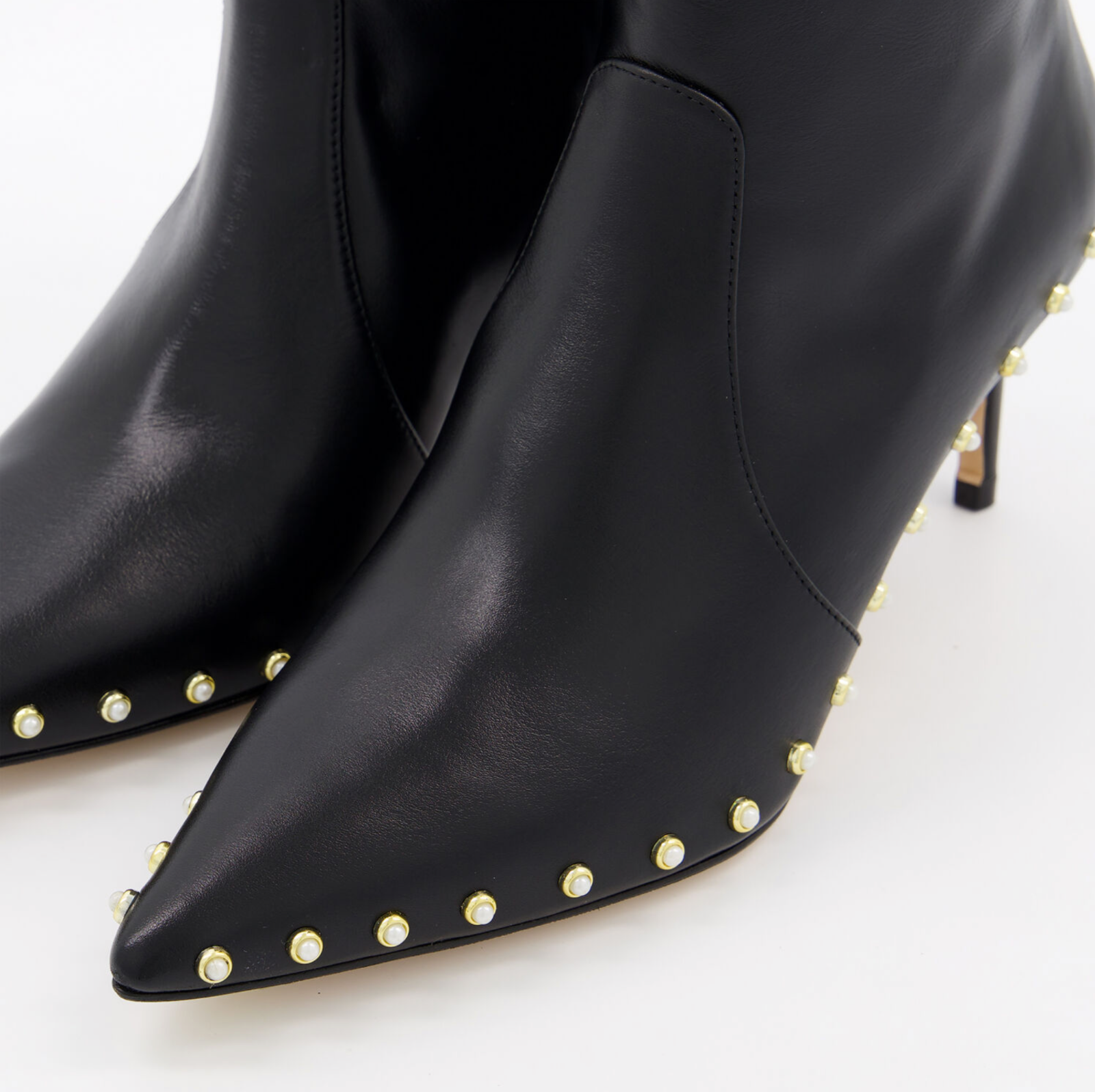 STUART WEITZMAN Pearl Detail Pointy Toe Ankle Heel Booties (EU 36.5)