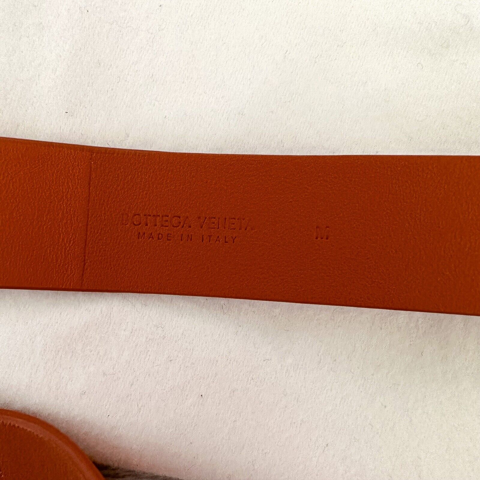 BOTTEGA VENETA Maple Brown Gold Horsebit Buckle Double Strap Belt