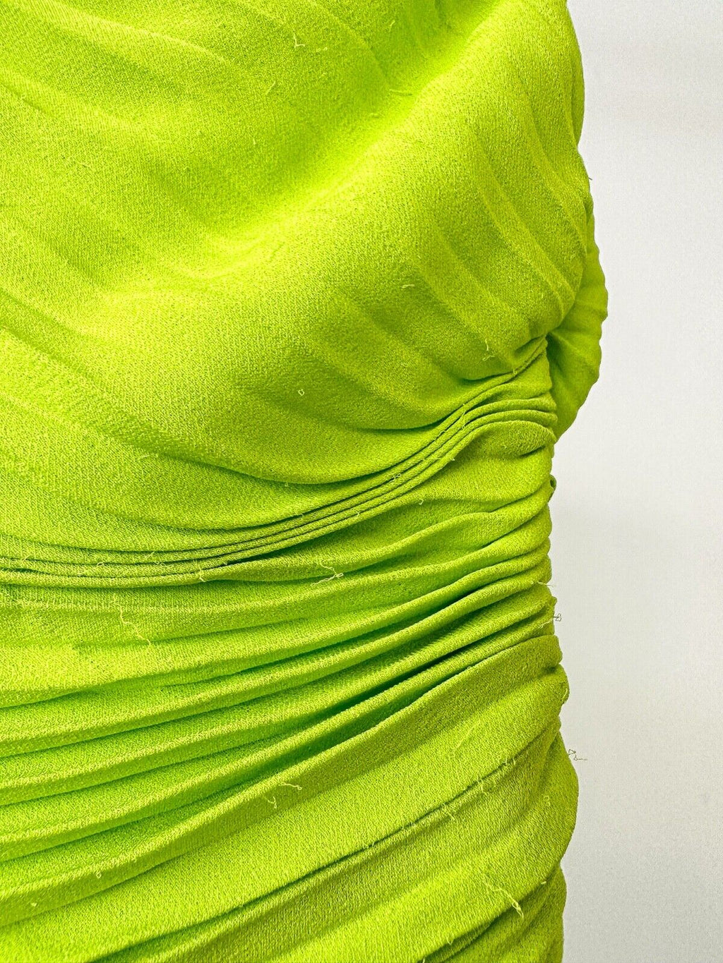 Valentino Garavani Green Pleat Detail One Shoulder Evening Occasion Gown