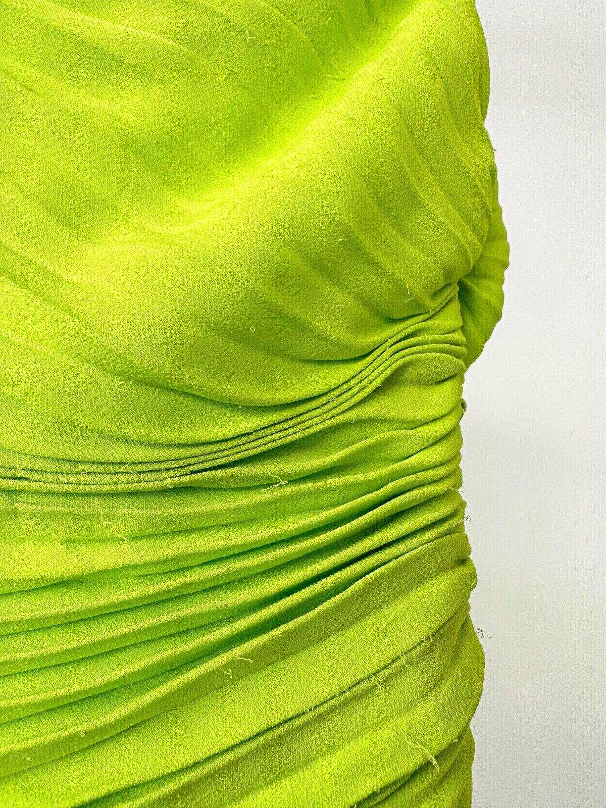 Valentino Garavani Green Pleat Detail One Shoulder Evening Occasion Gown