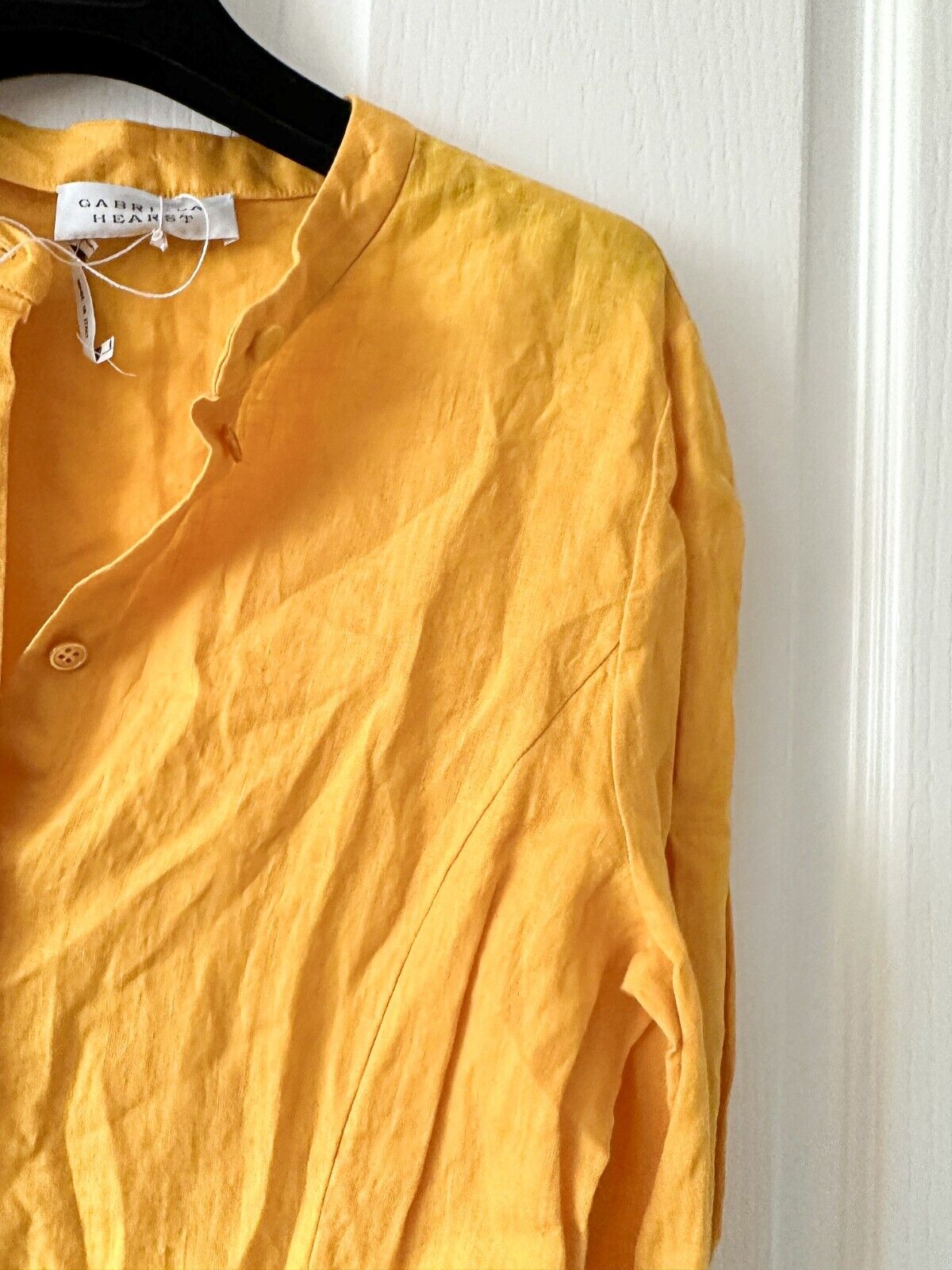 GABRIELA HEARST Yellow Massey Button-Up Shirt Maxi Dress - House Of Huntington