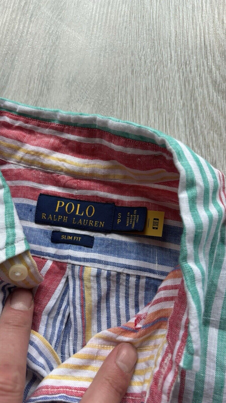 Polo Ralph Lauren Linen Multicoloured Striped Slim Fit Shirt