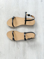 GABRIELA HEARST Steward Black Leather Slingback Sandals