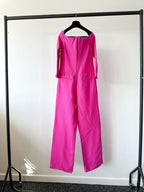 Valentino Garavani Couture Pink PP Crepe Off Shoulder Statement Jumpsuit