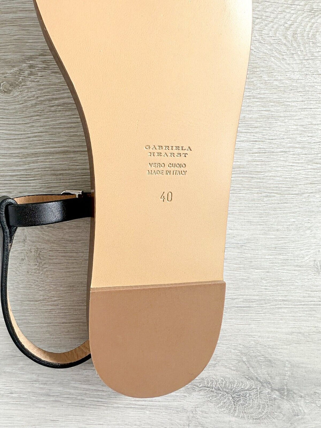 GABRIELA HEARST Steward Black Leather Slingback Sandals