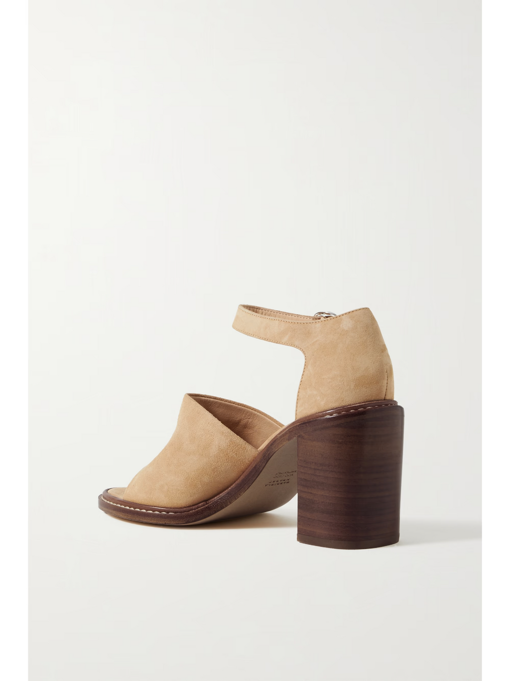 Gabriela Hearst Beau Suede Wooden Block High Heel Sandals - House Of Huntington