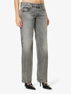 EB Denim Grey Low Rise Relaxed Wide-Leg Jeans