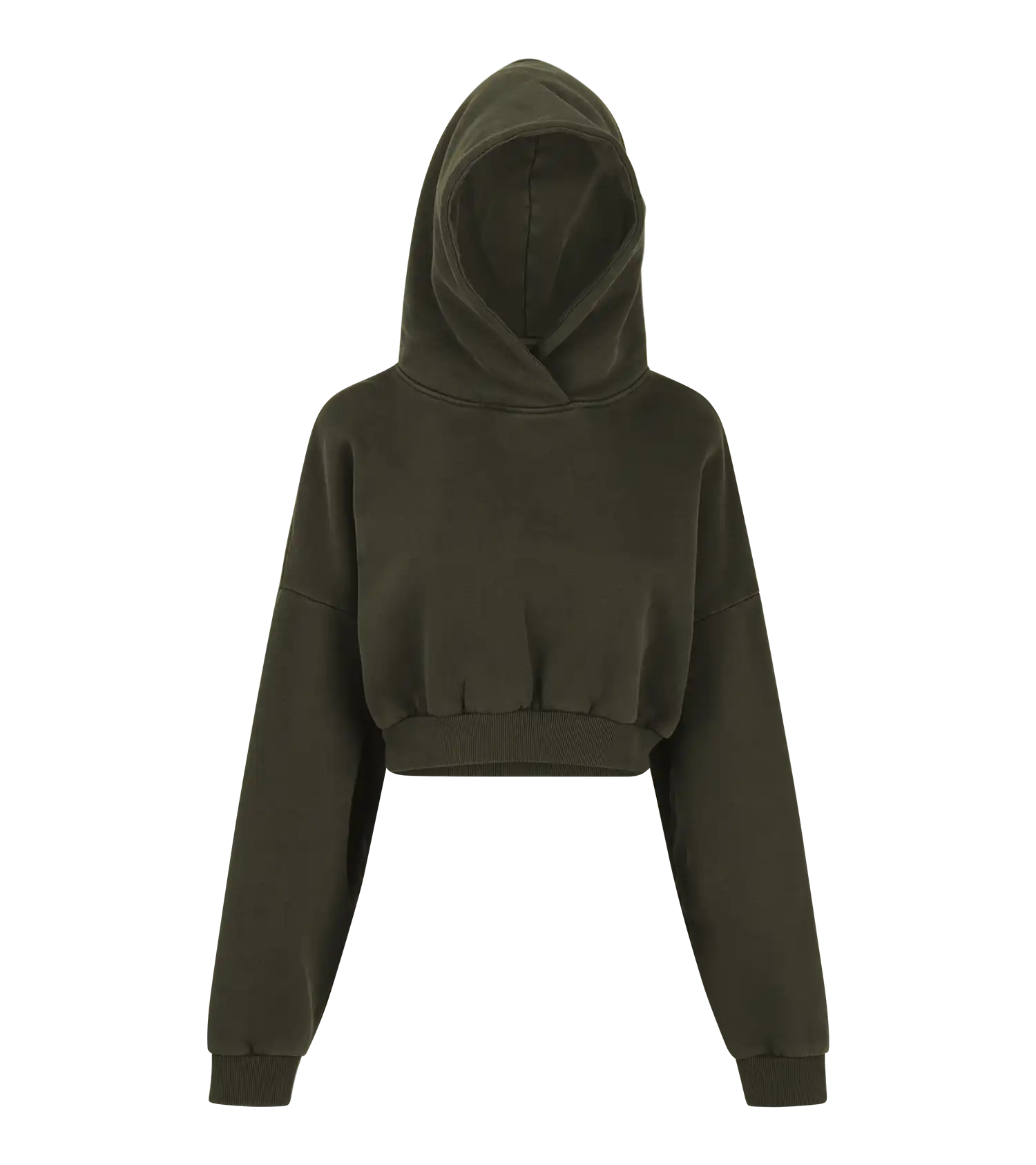 Entire Studios Military Green Double Hood Uniform Cropped Hoodie
