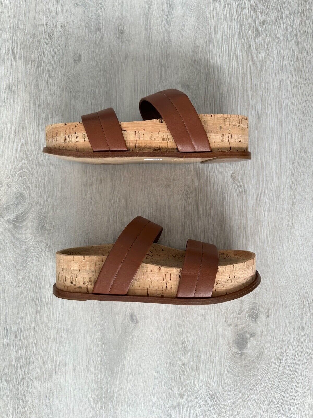 Gabriela Hearst Striker Leather Sandals Summer Chic Cognac Brown - House Of Huntington