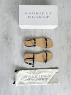 GABRIELA HEARST Steward Black Leather Slingback Sandals