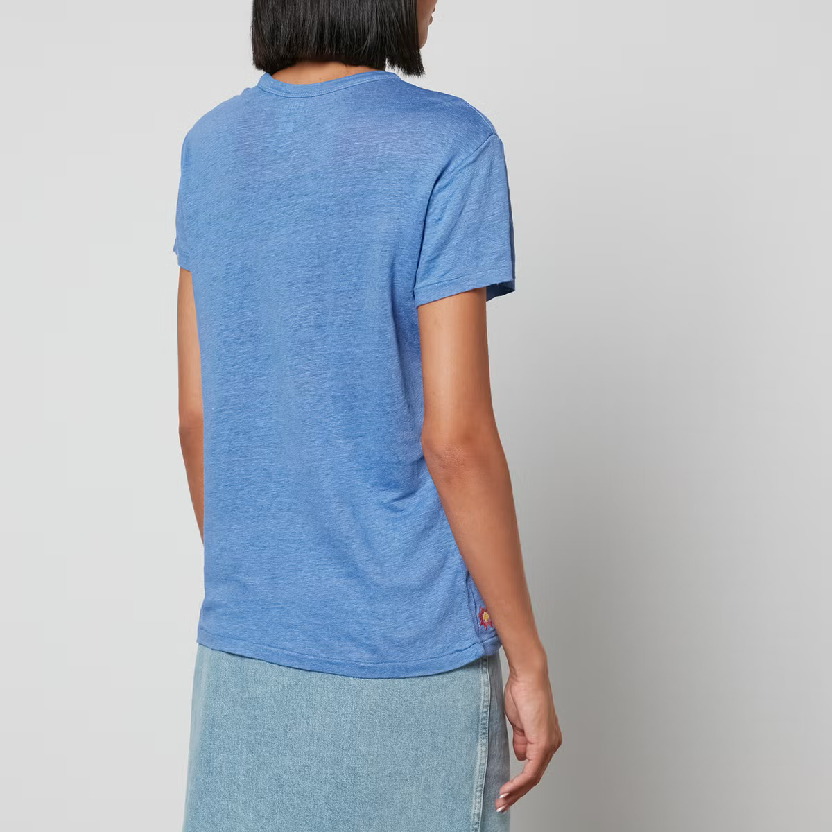 Polo Ralph Lauren Polo Teddy Bear Blue Linen Relaxed Tee