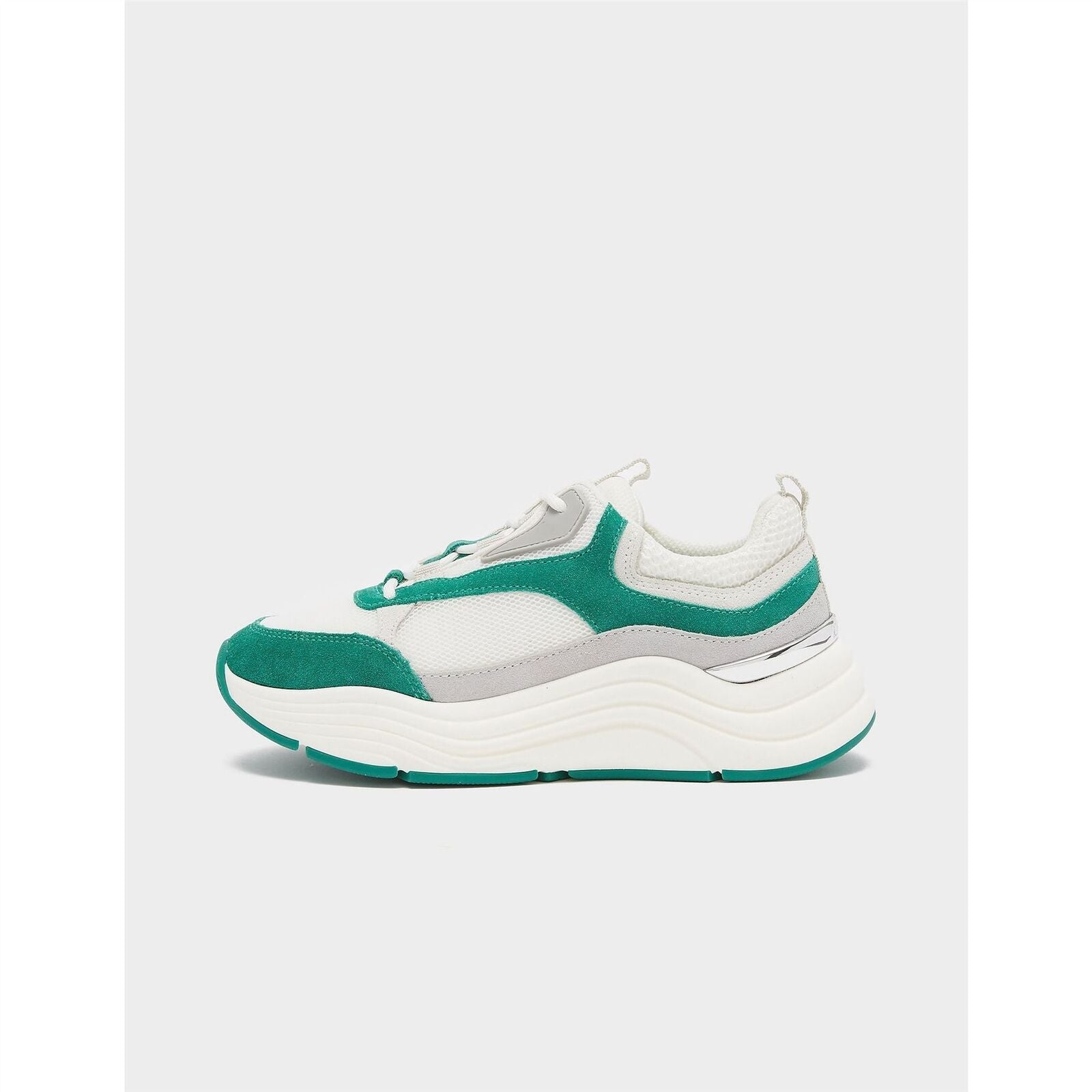 Mallet Cyrus White Jade Green Womens Sneakers Trainers - House Of Huntington