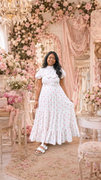 Amy Jane London Clara Floral Prairie High Neck Maxi Dress