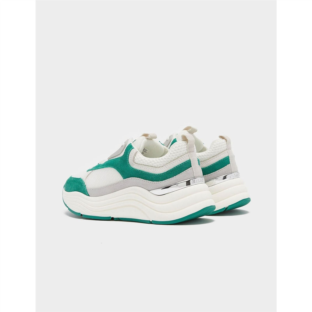 Mallet Cyrus White Jade Green Womens Sneakers Trainers