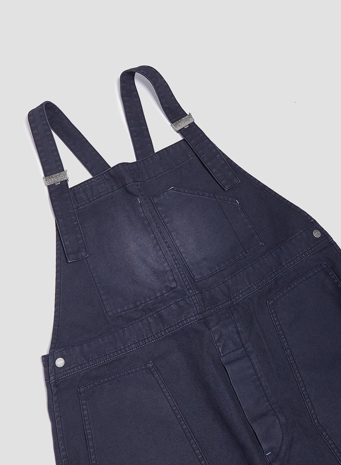 Nigel Cabourn Lybro Cotton Canvas Dungarees Navy Blue - House Of Huntington