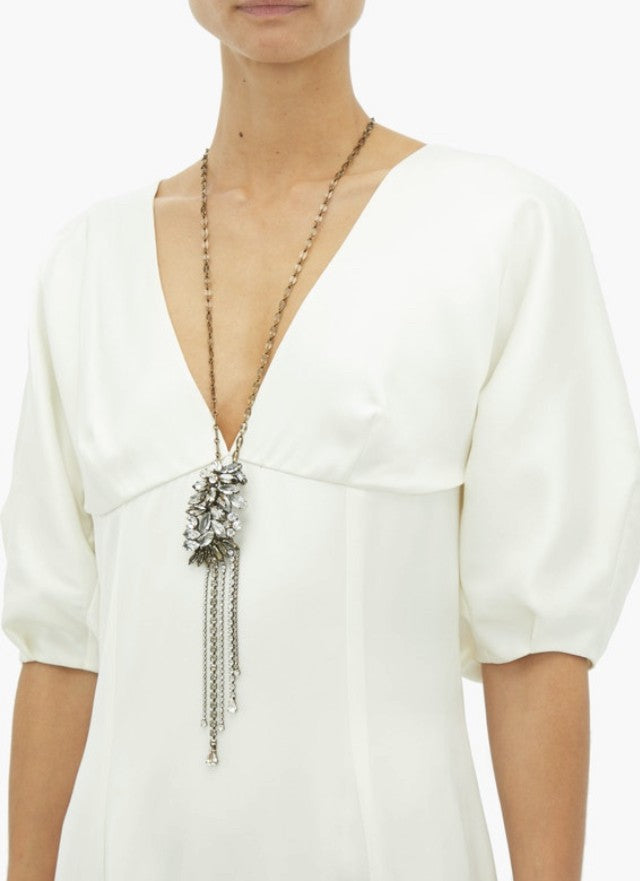 Julie De Libran Bridal White Puff Sleeve Wedding Dress