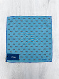 Drake's Light Blue Airplane Pocket Square - House Of Huntington