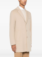 Paltò Mens Cream Geraldo Single Breasted Coat