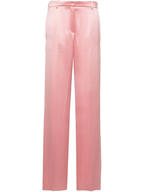 Magda Butrym Pink Silk Satin Tailored Trousers