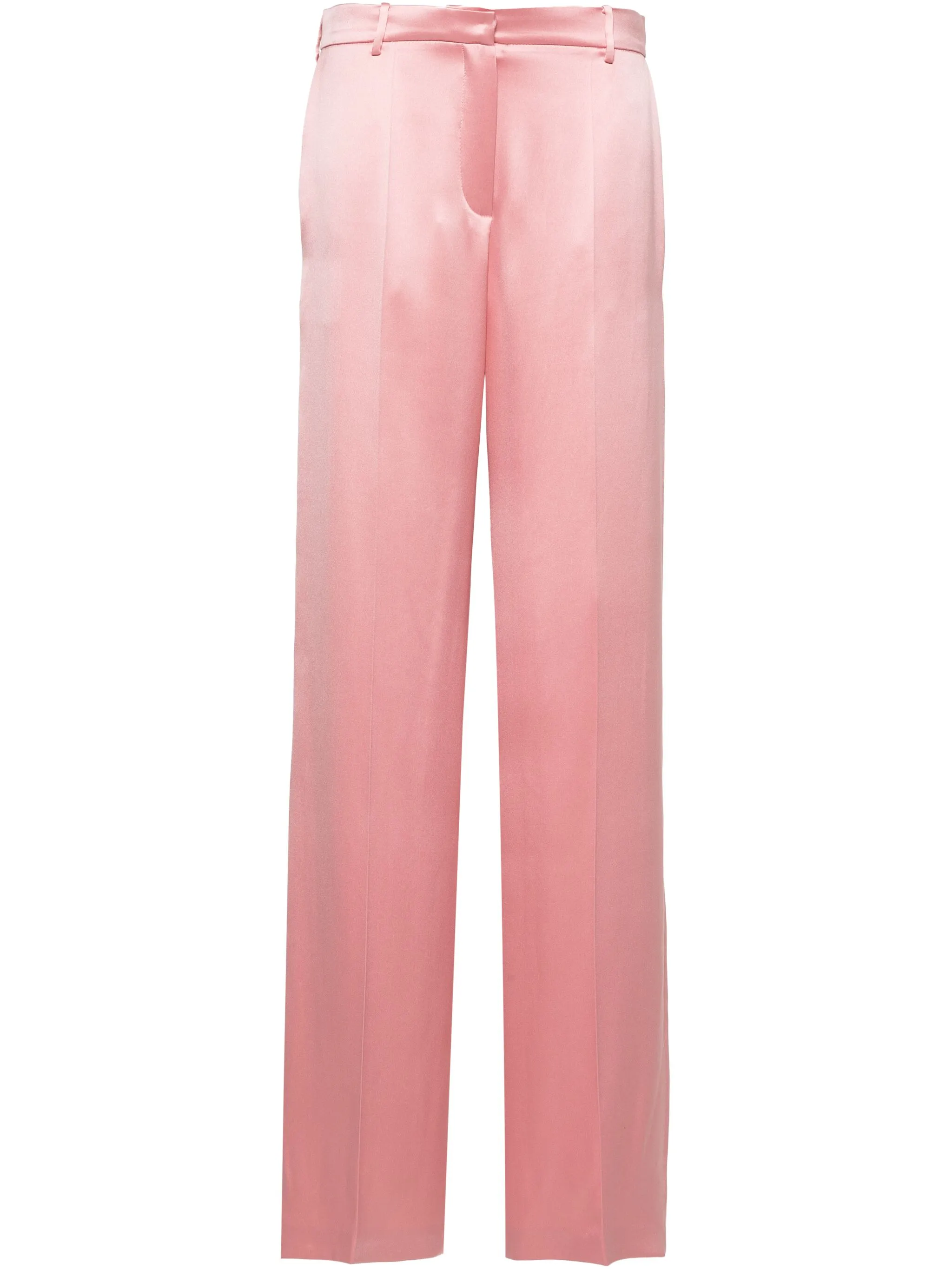 Magda Butrym Pink Silk Satin Tailored Trousers