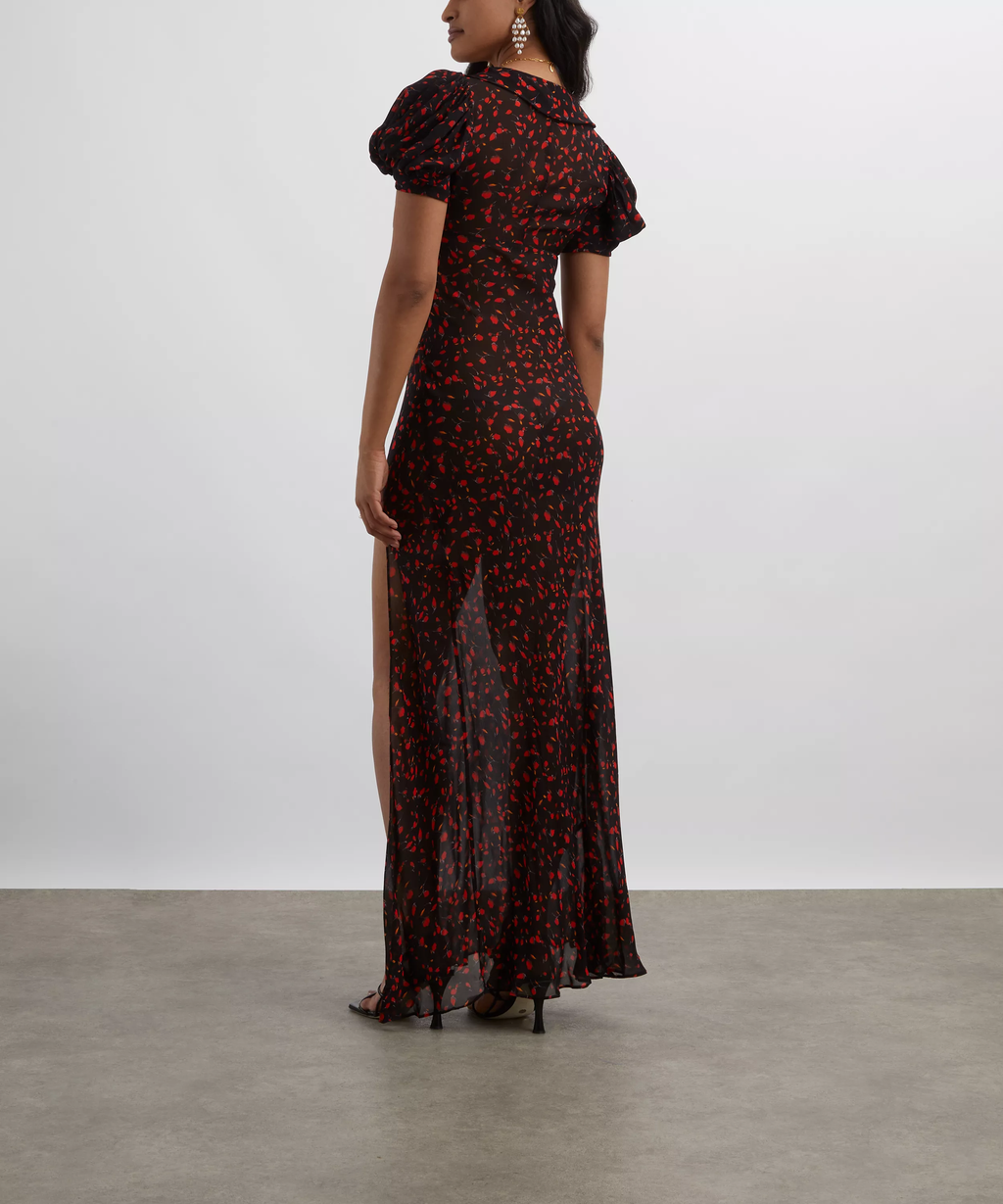 Rat and Boa Magnolia Red Floral Boho Maxi Dress