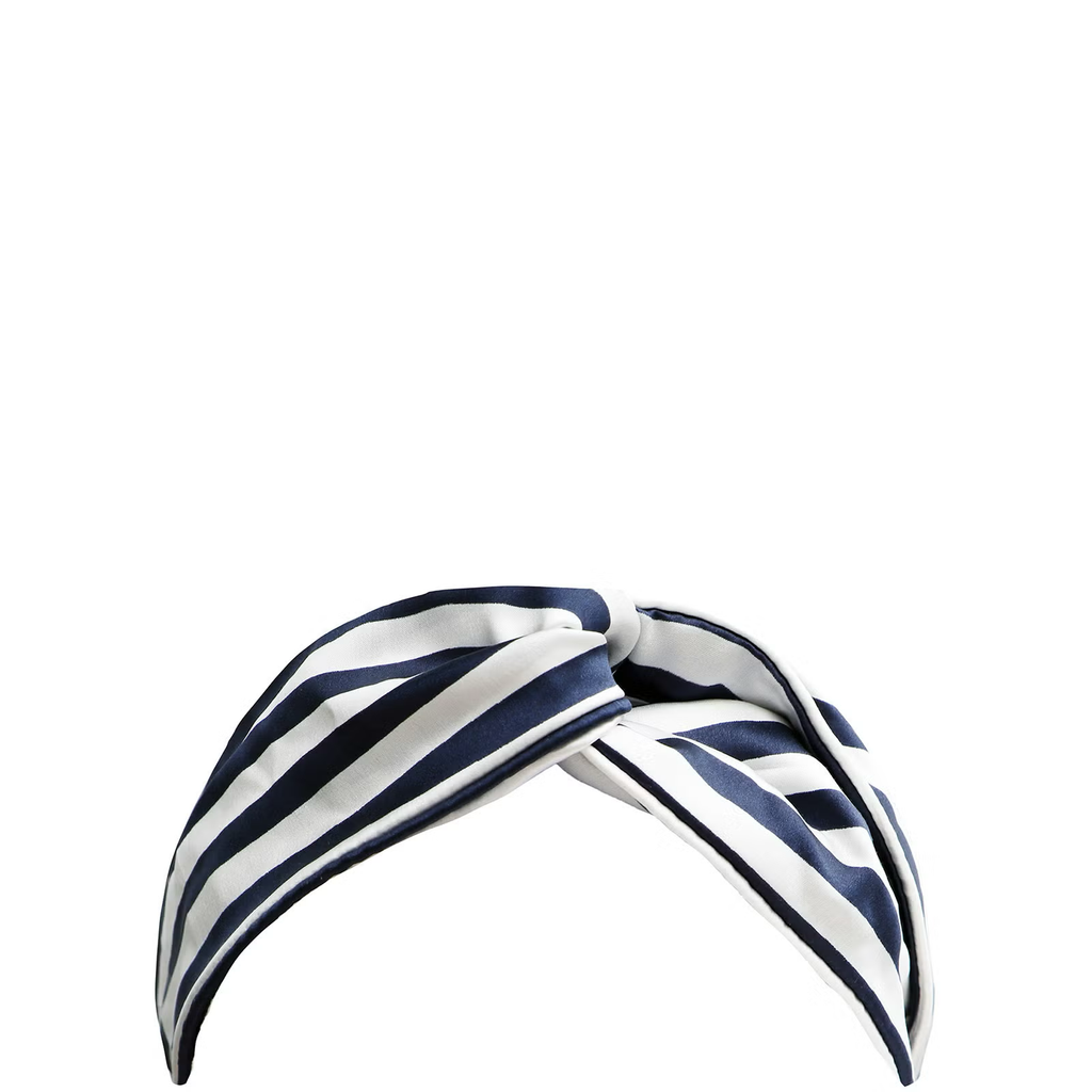 Slip Pure Silk Head Band in The Twist Navy Stripe in Box