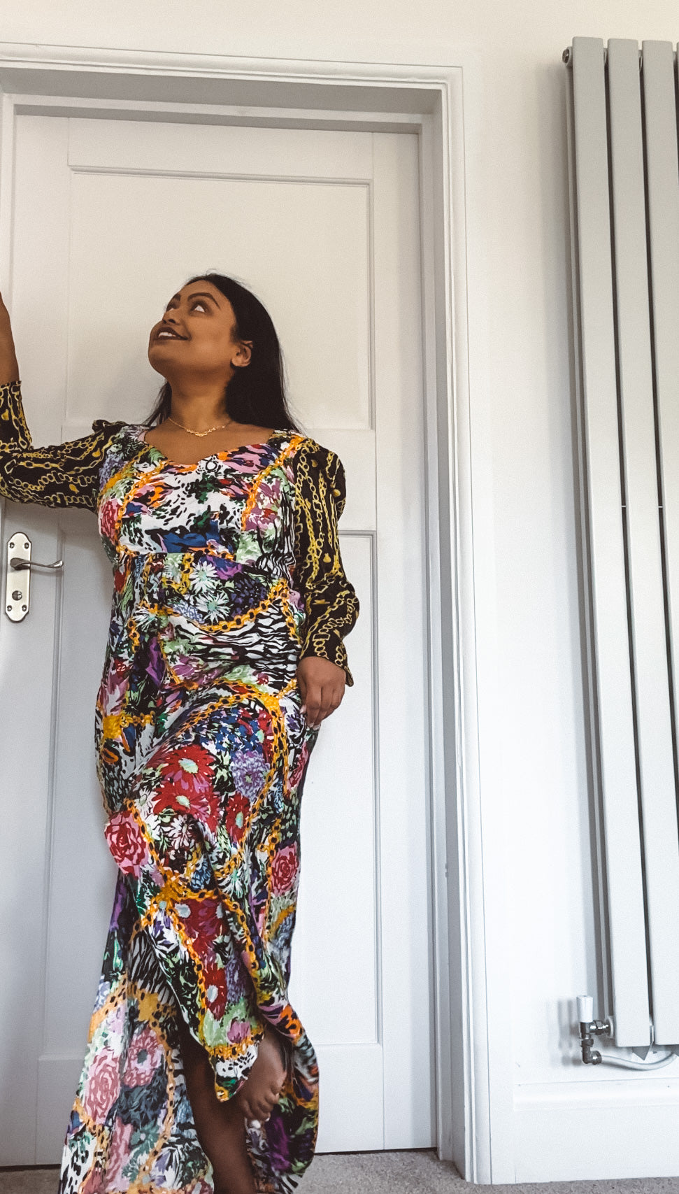 Rixo London Madonna Silk Floral Chain Mixed Satin Wrap Dress - House Of Huntington