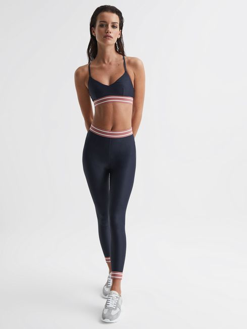 The Upside Leggings Navy Stripe Side Leggings