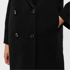 Raey Black Double Breasted Wool Coat