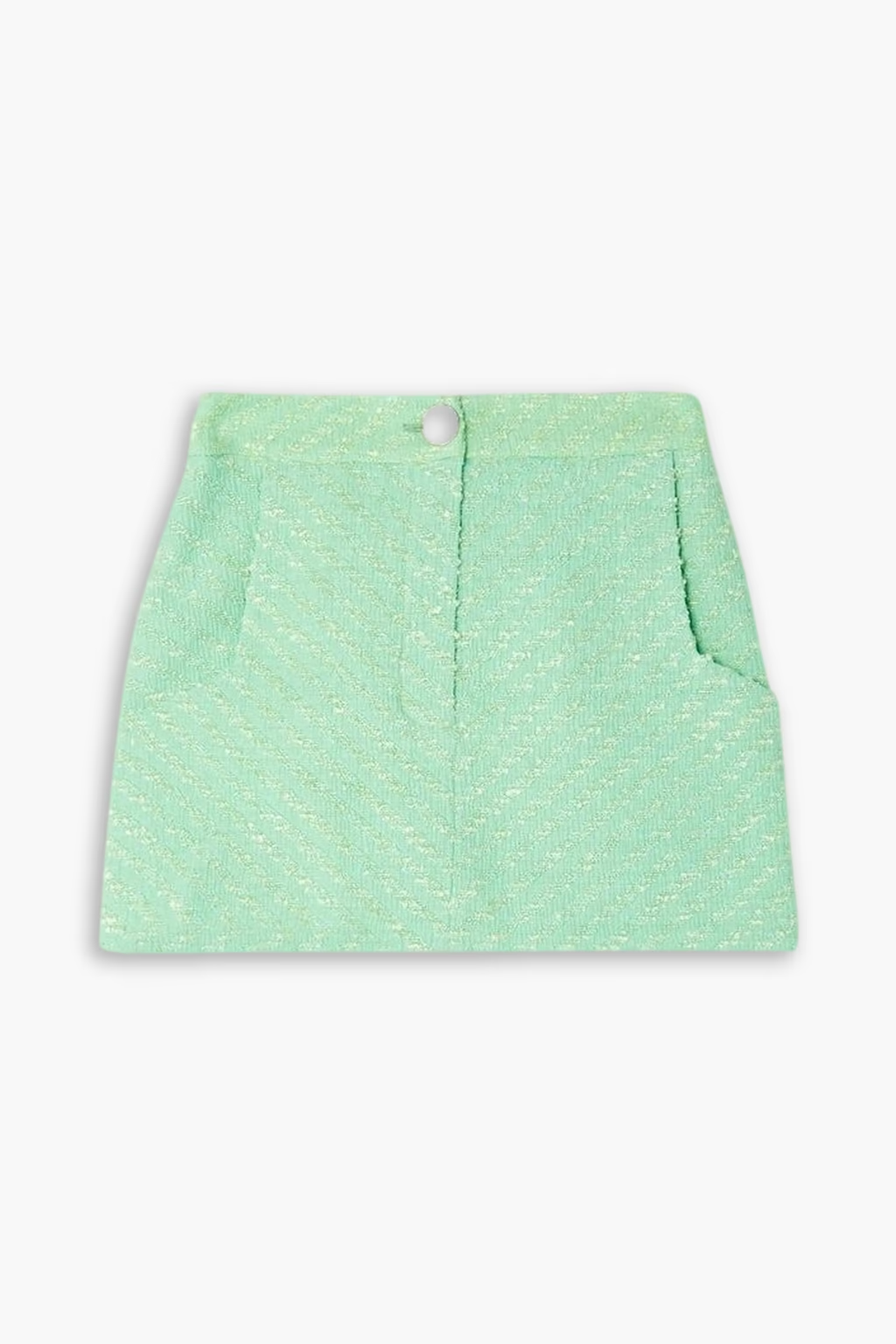 Mini-jupe en tweed vert Rowen Rose