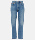 Re/Done Blue Denim '70s Stove Pipe Straight Jeans
