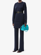 Loewe Layered Skirt Flared Leg Wool Trousers