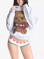 SKIMS x Cactus Plant Flea Market Logo Teddy Bear Cotton Hoodie