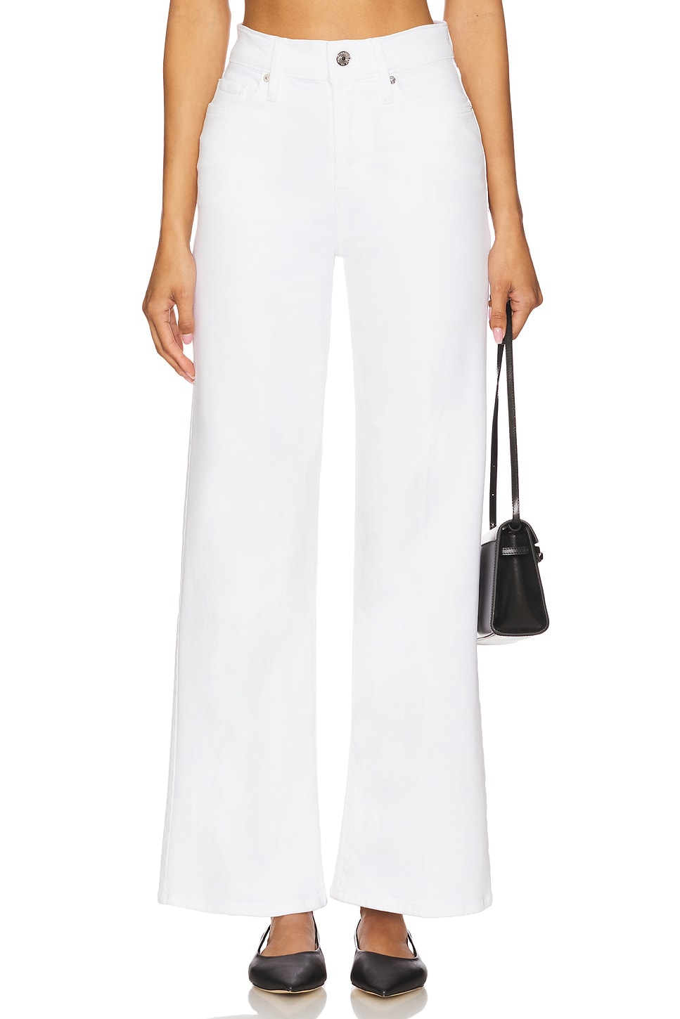 Frame White Le Palazzo Crop Denim Jeans