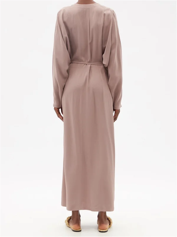 RAEY Dusty Pink Dolman Sleeve Side Split Wrap Dress - House Of Huntington