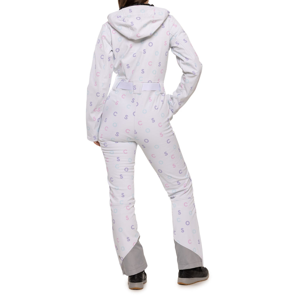 OOSC Chic Pastel Initial Print Tight-Fit Ski Suit