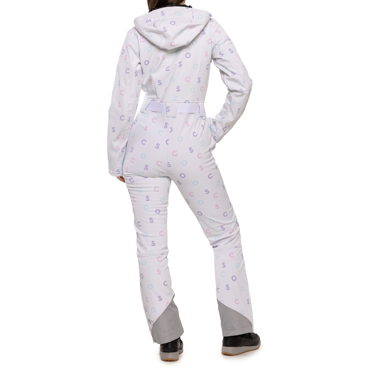 OOSC Chic Pastel Initial Print Tight-Fit Ski Suit
