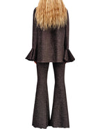 Sleeper Black Lurex Sparkly Long Sleeve Top Blouse