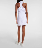 Alo Yoga Charmed White Logo Collared Tennis Dress