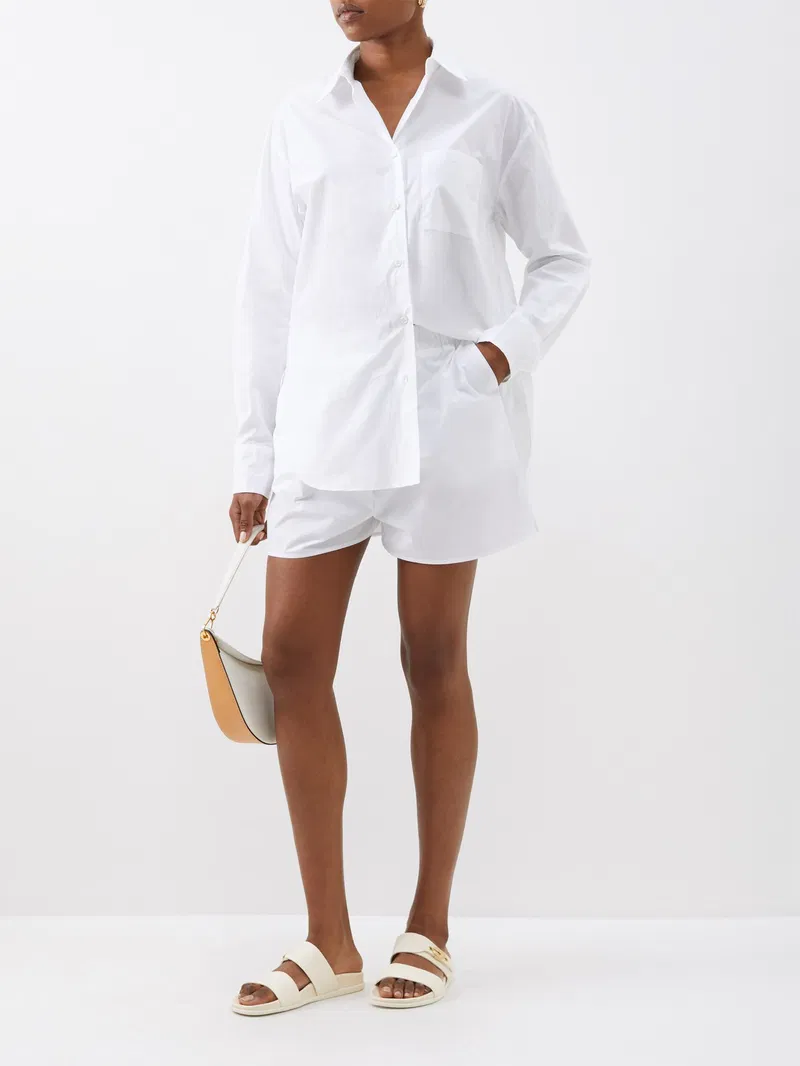 The Frankie Shop White Lui Logo Embroiderd Front Boxer Shorts