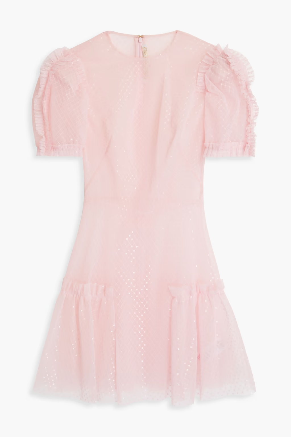 The Vampire's Wife The Fairy Goddess Pink Embellished Tulle Mini Dress - House Of Huntington